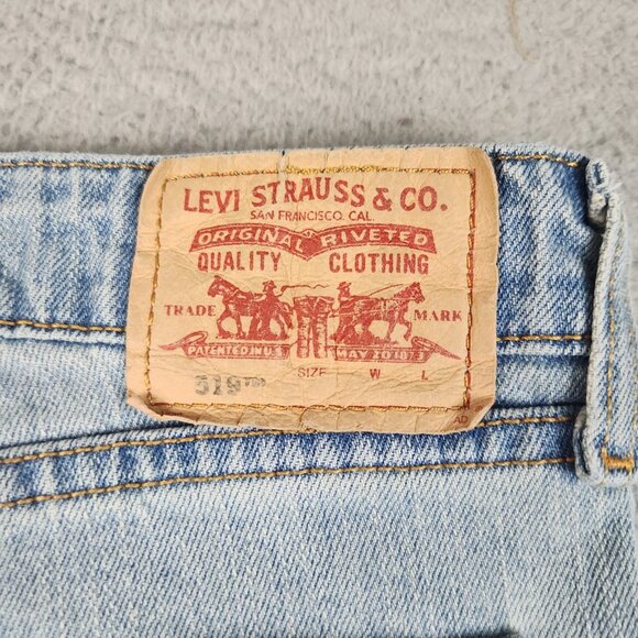 Vintage Levi's Jeans Women's 9 JR Blue Flare 519 Low Rise Boot Light Wash Denim - Picture 9 of 10